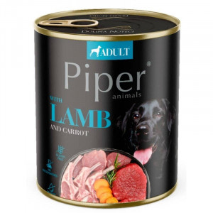 PIPER LAMB & CARROT konservi suņiem Jērs, burkāni 800g